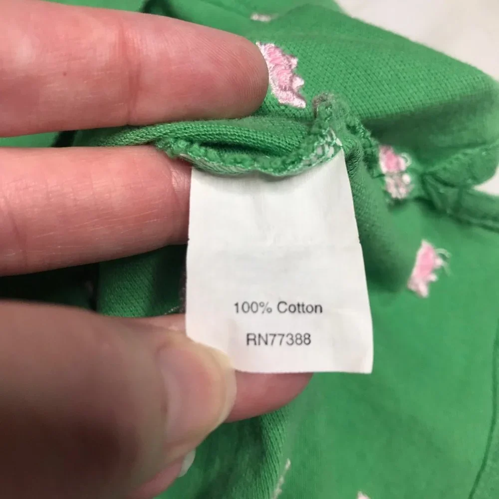J. Crew S hippo embroidered polo green